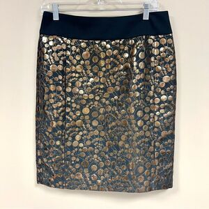 Limited Dark grey skirt with gold metallic design  size 8